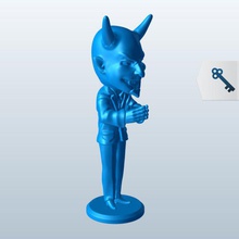 devil v1 diavolo bobble testa novità stampabile lowpoly 3d print model - Mito3D