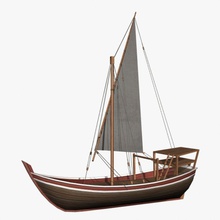 dhow boat commercial fish marine military model mostlysquare people pirate sail sailboat shipping vehicle vessel watercraft 3d print model - Mito3D