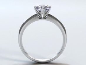 anello di diamanti 3dready cad carattere vestiti diamante fidanzamento gioielli modello solitaire 3d print model - Mito3D