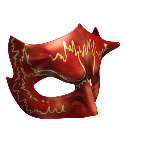 diavolo maschera v1 la abbigliamento stampabile lowpoly 3D print model - Mito3D