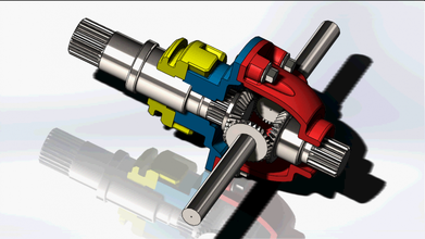 differential gear box accessories 3d print model - Mito3D
