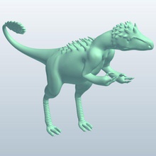 dilong v1 dinozorlar yazdırılabilir lowpoly 3d print model - Mito3D