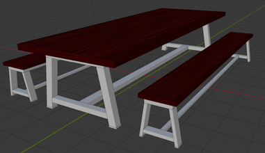 mesa de jantar 02 tabela móveis 3d print model - Mito3D