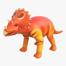 dinosaur toy triceratops 3d molier 3ds animal cartoon character child creatures dino dinosaurs dragon game international kid model pets plastic playing realistic reptiles small soft toon vray 3d print model - Mito3D