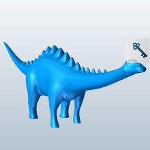 diplodocus v1 dinosaurs printable lowpoly 3d print model - Mito3D