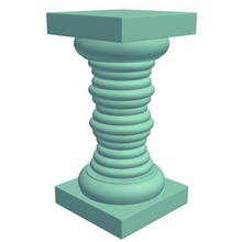 display pedestalconcentric rings v1 pedestal concentric decorations printable lowpoly 3d print model - Mito3D