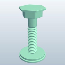Desplazar perno metal v1 monitor pedestales tornillo decoraciones imprimible lowpoly 3d print model - Mito3D