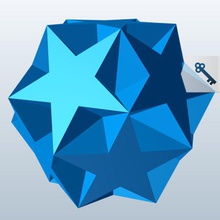ditrigonal dodecadodecahedron v1 symbols geometry printable lowpoly 3d print model - Mito3D