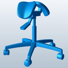 geteilten sattelstuhl v1 geteilt Sattel Stuhl Möbel bedruckbar ist lowpoly 3d print model - Mito3D