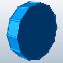 dodecagonal prism v1 symbols geometry printable lowpoly 3d print model - Mito3D