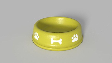 dog bowl aledl96 animal bone food footprint furnishings model 3d print model - Mito3D