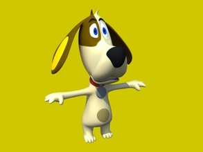 perro de dibujos animados animal la animación canino cat carácter juego casa humanoide los mamíferos matper modelo las mascotas 3d print model - Mito3D