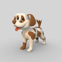 cane cartone animato truccate 3d animale canino carattere fumetti darkswan doggy fantacy mammifero modello di papavero rig 3d print model - Mito3D