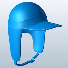 köpek kulak şapka v1 flaplar aşağı giyim flep yazdırılabilir lowpoly 3d print model - Mito3D