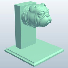 köpek kafası v1 baş kulaklık tutucu yenilik yazdırılabilir lowpoly 3d print model - Mito3D