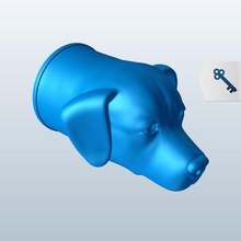 perro con la cabeza v1 dedal las novedades imprimible lowpoly 3d print model - Mito3D
