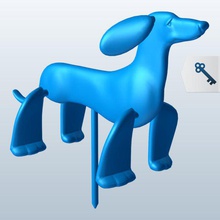 v2 dönen köpek bacaklar yard spinner dekorasyon iplik yazdırılabilir lowpoly 3d print model - Mito3D