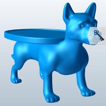 chien plateau de v1 bac ménage éléments imprimable lowpoly articles 3d print model - Mito3D
