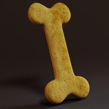 cane trattare biscotto l'osso cookie cibo loretah il trattamento di 3d print model - Mito3D