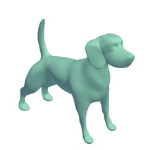 dog v2 animals printable lowpoly 3d print model - Mito3D
