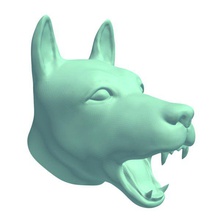 dogbarking v1 Hund an zu bellen Tiere bedruckbar ist lowpoly 3d print model - Mito3D