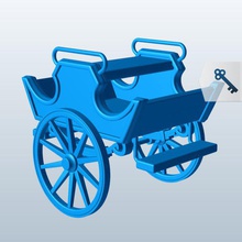 dogcart v1 trasporto mezzi di stampabile lowpoly 3d print model - Mito3D