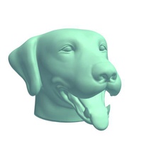 dogpanting v1 chien haletant animaux imprimable lowpoly 3d print model - Mito3D