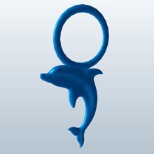 dolphin v1 delfino animali stampabile lowpoly 3d print model - Mito3D