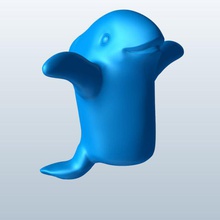 dolphin v1 puppet toys printable lowpoly 3d print model - Mito3D