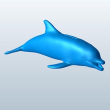 dolphin v2 coin bank novelties printable lowpoly 3d print model - Mito3D