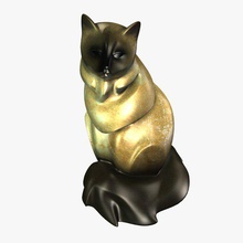 gatto domestico v2 dell'himalaya cat statua animali nazionali stampabile lowpoly 3d print model - Mito3D
