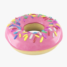 donut doughnut drinking fat fatgod88 food model pink snack sweet 3d print model - Mito3D