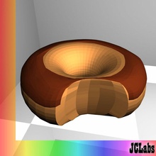 donut bit chocolate cinnamon doughnut fast food homer jclabs model office simpson 3d print model - Mito3D
