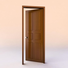 Tür - Befestigung Einrichtung Möbel Innenraum Modell modern einfach warlockgraphics Holz 3d print model - Mito3D