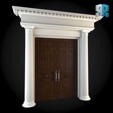 door 024 architecture classical classicism elements model module portal roombaroom 3d print model - Mito3D