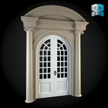 door 044 architecture classical classicism elements model module portal roombaroom 3d print model - Mito3D