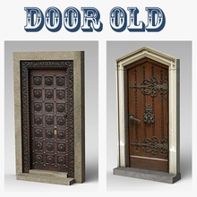 door old 3d wanderer antique architecture building castle decoration doorway elements fantasy game historic historical house lowpoly medieval model room structure wood 3d print model - Mito3D