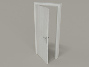 puerta blanca de la arquitectura elementos exterior manija interior modelo sengul sinan blanco 3d print model - Mito3D