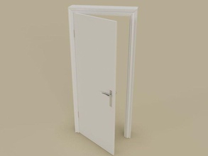 porta bianca 3d architettura elementi esterno arredamento interni modello sengul sinan bianco 3d print model - Mito3D