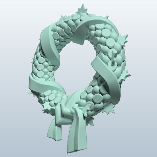 Tür Kranz 04 v1 4 saisonale bedruckbar ist lowpoly 3D print model - Mito3D