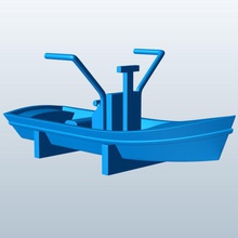 dory v1 ships seacraft printable lowpoly 3d print model - Mito3D