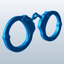 double lock handcuffs v1 novelties printable lowpoly 3d print model - Mito3D