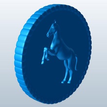 doubloonhorse v1 doblone cavallo novità stampabile lowpoly 3d print model - Mito3D