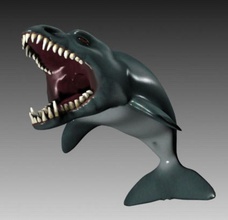 Drachen Fisch Tier animierte Charakter Kreaturen dragon fantasy Modell monster mutant rig shiva3d 3d print model - Mito3D