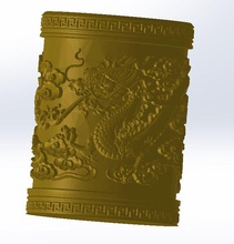 dragon crayon vase stylet le conteneur votre table accessoires 3d print model - Mito3D