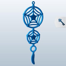 dreamcatcher2 v1 rüya catcher 2 fob öğeleri yazdırılabilir lowpoly 3d print model - Mito3D