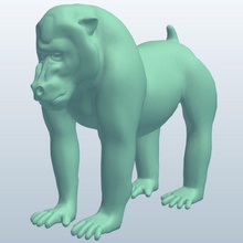 drillmonkey v2stl broca macaco animais stl printable lowpoly 3d print model - Mito3D