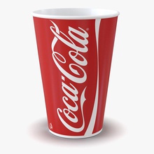 2 bardak coca cola İçecek 3d molier Görünümüdür uzak içecek karton kap tek kullanımlık içme hızlı fastfood gıda uluslararası kapak ambalaj kağıt plastik soda yumuşak paket aldı V-ray'in su 3d print model - Mito3D