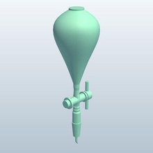 dropping funnel v1 tools equipment printable lowpoly 3d print model - Mito3D