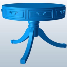tambour tableau v1 le table mobilier imprimable lowpoly 3d print model - Mito3D